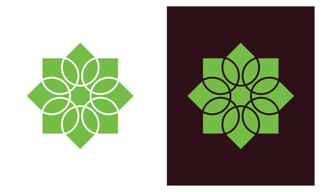 Nature leaf logo, environment logo , ecology logo template designs, Lotus Wellness Logo Design Template Elementのイラスト素材
