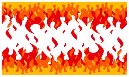Fire flame background. fire banner. Vector illustration.のイラスト素材