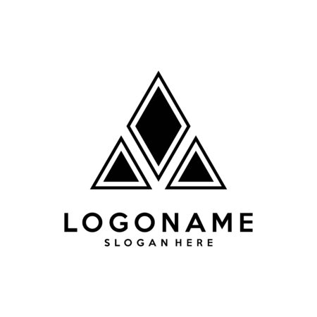 AM Letter Logo Design with Creative Modern Trendy Typography and Black Colors.のイラスト素材