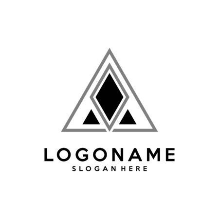 AM Letter Logo Design with Creative Modern Trendy Typography and Black Colors.のイラスト素材