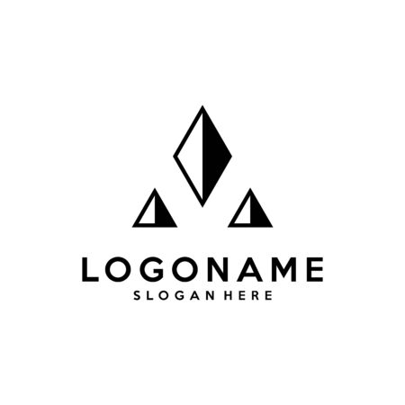 AM Letter Logo Design with Creative Modern Trendy Typography and Black Colors.のイラスト素材