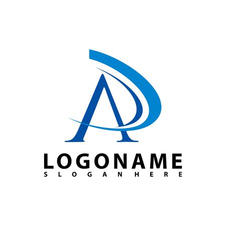AP Letter Logo Design with Creative Modern Trendy Typography, AR Letter Logo vector.のイラスト素材