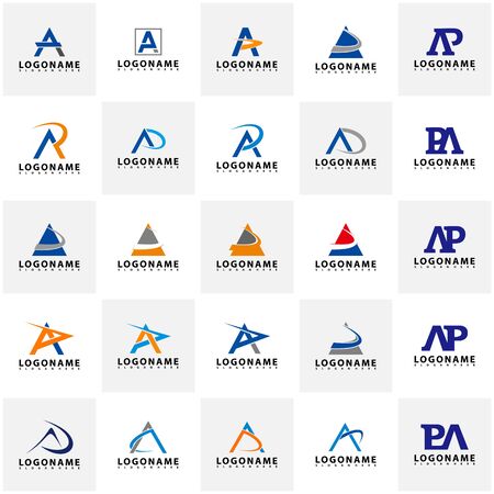AP Letter Logo Design with Creative Modern Trendy Typography, AR Letter Logo vector.のイラスト素材
