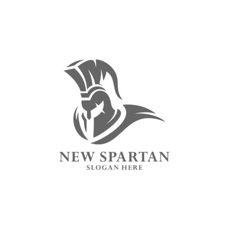 Spartan warrior logo design vector illustration. Warriors sport team logo design.のイラスト素材