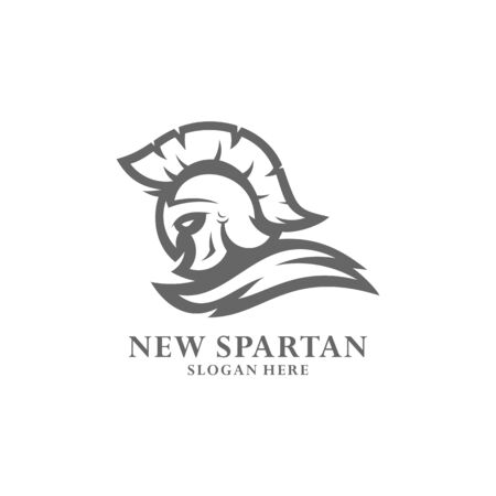 Spartan warrior logo design vector illustration. Warriors sport team logo design.のイラスト素材