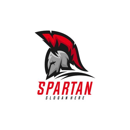 Spartan warrior logo design vector illustration. Warriors sport team logo design.のイラスト素材
