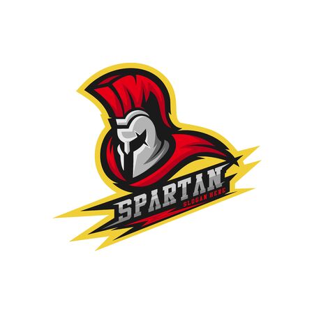 Spartan warrior logo design vector illustration. Warriors sport team logo design.のイラスト素材