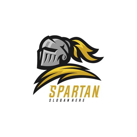 Spartan warrior logo design vector illustration. Warriors sport team logo design.のイラスト素材