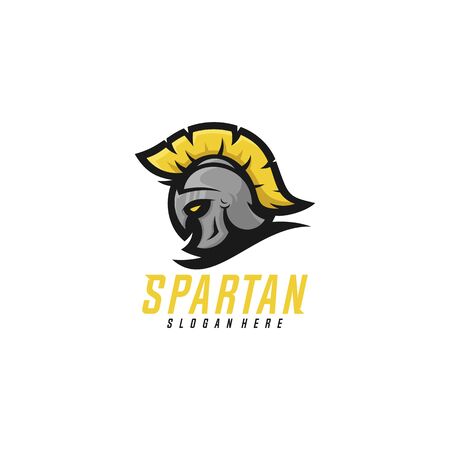 Spartan warrior logo design vector illustration. Warriors sport team logo design.のイラスト素材
