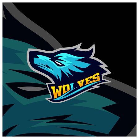 Modern professional Wolf logo for a sport team. Wolf logo vector illustration.のイラスト素材
