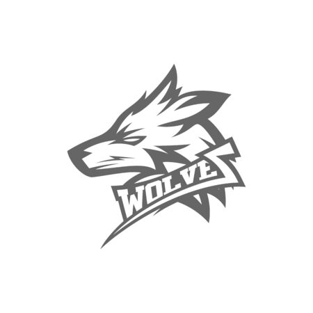 Modern professional Wolf logo for a sport team. Wolf logo vector illustration.のイラスト素材