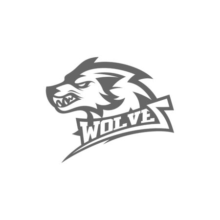 Modern professional Wolf logo for a sport team. Wolf logo vector illustration.のイラスト素材
