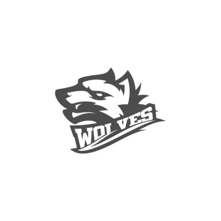 Modern professional Wolf logo for a sport team. Wolf logo vector illustration.のイラスト素材