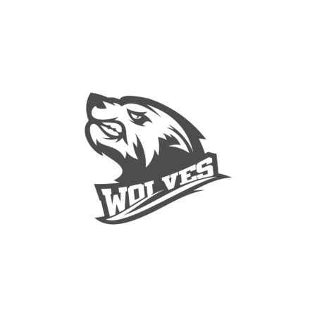 Modern professional Wolf logo for a sport team. Wolf logo vector illustration.のイラスト素材