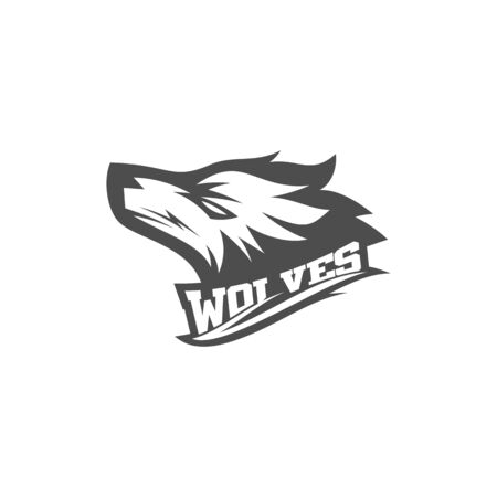 Modern professional Wolf logo for a sport team. Wolf logo vector illustration.のイラスト素材