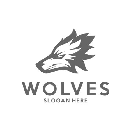 Modern professional Wolf logo for a sport team. Wolf logo vector illustration.