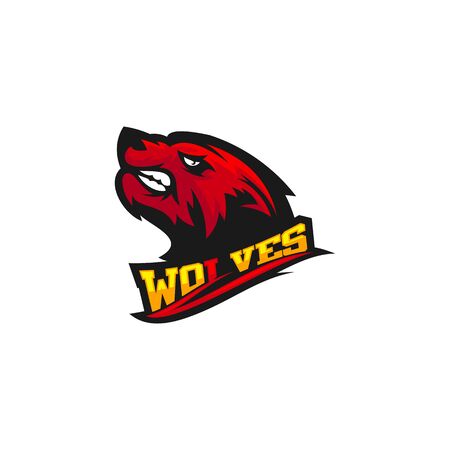 Modern professional Wolf logo for a sport team. Wolf logo vector illustration.のイラスト素材