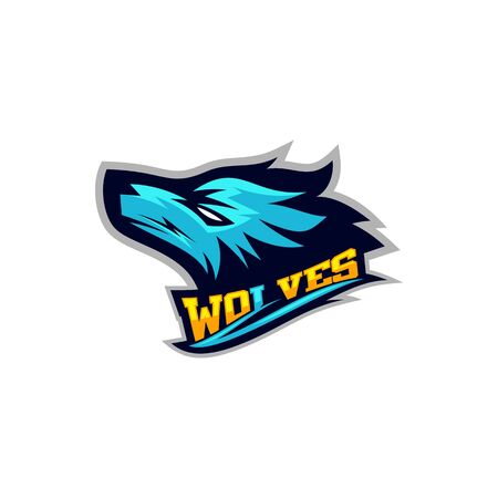 Modern professional Wolf logo for a sport team. Wolf logo vector illustration.のイラスト素材