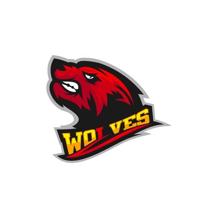 Modern professional Wolf logo for a sport team. Wolf logo vector illustration.のイラスト素材