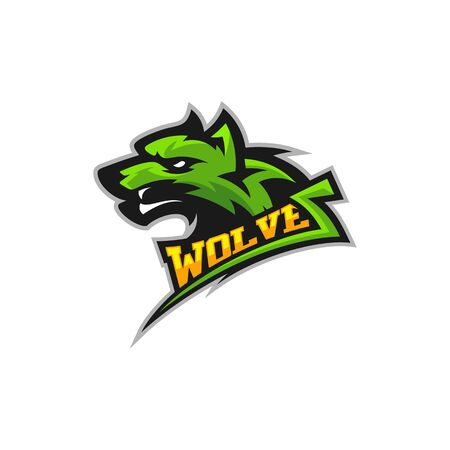 Modern professional Wolf logo for a sport team. Wolf logo vector illustration.のイラスト素材