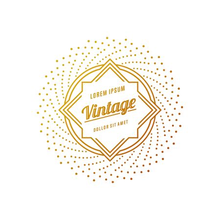 Retro Vintage Insignias or Logotypes. Vector design elements, business signs, logos, identity, labels, badges and objects.のイラスト素材