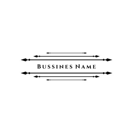 Elegant retro flourish decor. Retro Vintage Insignias or Logotypes. Vector design elements, business signs, logos, identity, labels, badges and objects.のイラスト素材