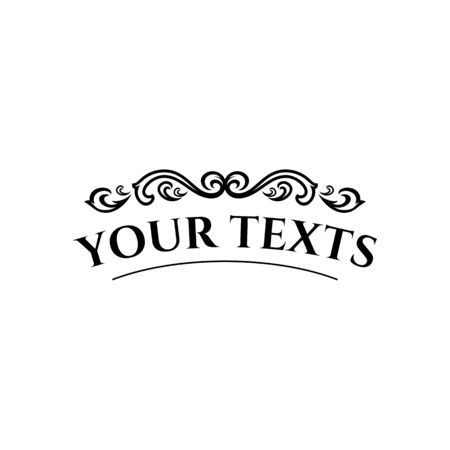 Elegant retro flourish decor. Retro Vintage Insignias or Logotypes. Vector design elements, business signs, logos, identity, labels, badges and objects.のイラスト素材