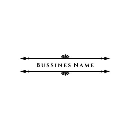 Elegant retro flourish decor. Retro Vintage Insignias or Logotypes. Vector design elements, business signs, logos, identity, labels, badges and objects.のイラスト素材