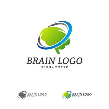 Brain Logo Vector Template. Brain Logo Conceptsのイラスト素材