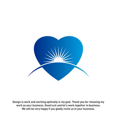 Love Sun Creative logo concepts, abstract colorful icons, elements and symbols, template - Vectorのイラスト素材