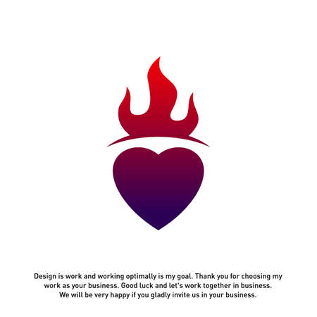 Fire Love Creative logo concepts, Flame logo template, elements and symbols, template - Vectorのイラスト素材
