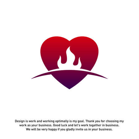 Fire Love Creative logo concepts, Flame logo template, elements and symbols, template - Vectorのイラスト素材