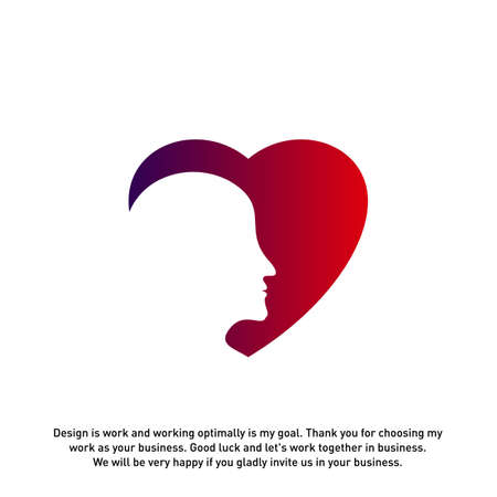 Head love logo vector, Head intelligence logo designs concept vector - Vectorのイラスト素材