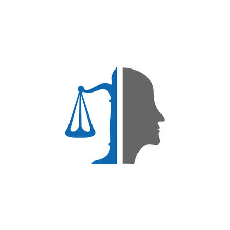Law Firm with People Logo design template. Law Firm logo concepts. Attorney logo vectorのイラスト素材