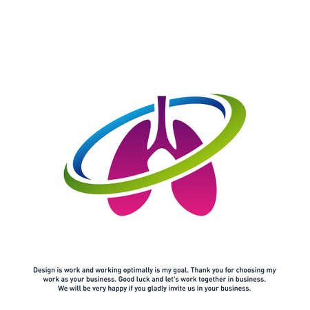 Lungs Care Logo Template Design Vector, Lungs health Design Concept,Creative, Icon - Vectorのイラスト素材