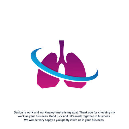Lungs Care Logo Template Design Vector, Lungs health Design Concept,Creative, Icon - Vectorのイラスト素材