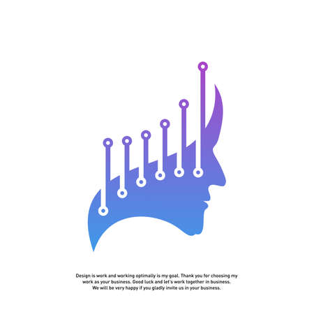 Head Tech Logo concept, Brain Robotic logo Vector - Vectorのイラスト素材