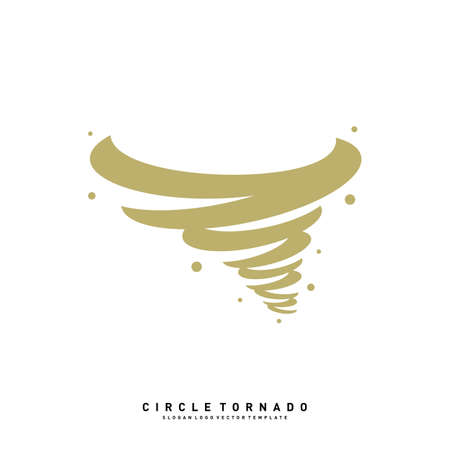 Tornado Logo Design Concept Vector Template. Hurricane Logo Vector Iconのイラスト素材