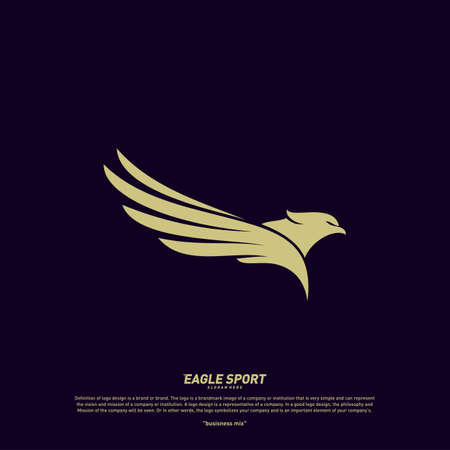 Eagle logo design vector. Birds logo concept vector templateのイラスト素材