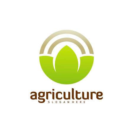 Agriculture Logo concept. Nature Farm Logo Design Template Vector. Icon Symbolのイラスト素材