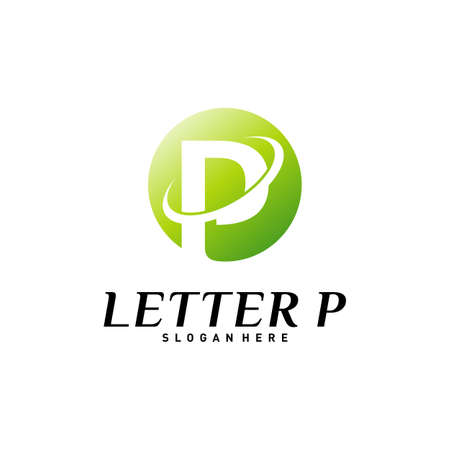 Letter P Logo Design Concept. Initial P Logo Design Template Vector. Icon Symbolのイラスト素材