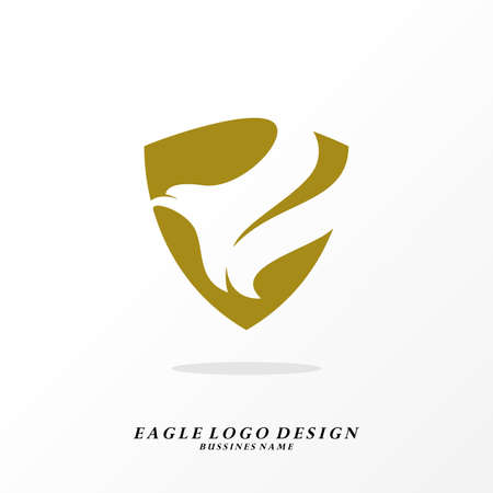 Eagle logo design vector. Simple Eagle logo template. Icon Symbolのイラスト素材