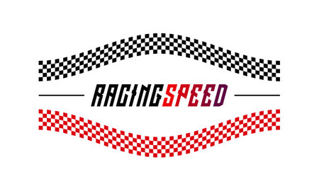 Racing flag Design Template. Race flag Design Vector. Speed Flag Simple Design Illustration Vector.のイラスト素材