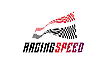 Racing flag Design Template. Race flag Design Vector. Speed Flag Simple Design Illustration Vector.のイラスト素材