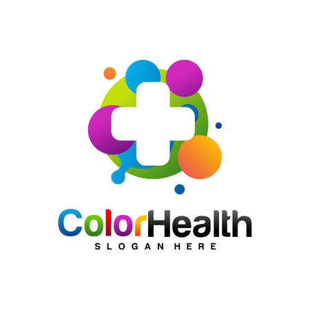 Colorful Health Logo Design Concept Vector. Health Logo Template. Icon Symbol. Illustrationのイラスト素材