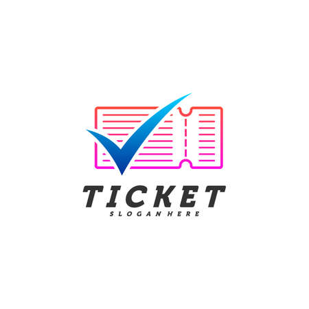 Check Tickets logo design concept vector, Template, Creative design, Icon symbolのイラスト素材