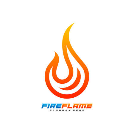 Flame Logo Design Vector, Fire logo template, Blaze Icon symbol, Creative design, Illustrationのイラスト素材