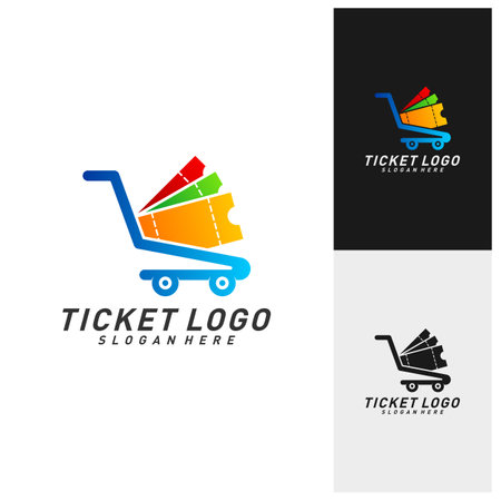 Shop Ticket Logo Template Design Vector, Emblem, Creative design, Icon symbol conceptのイラスト素材