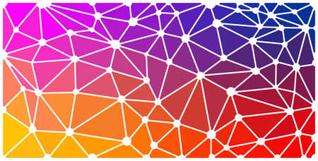 Abstract polygonal space low poly dark background with connecting dots and lines. Connection structure.のイラスト素材