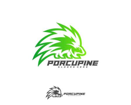 Porcupine Esport gaming mascot logo template Vector. Modern Porcupine Logo Vectorのイラスト素材